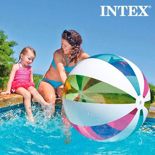 Intex Jumbo Gonflable Brillant Gros Pois Coloré Ballon de Plage Géant (Lot  de 32)
