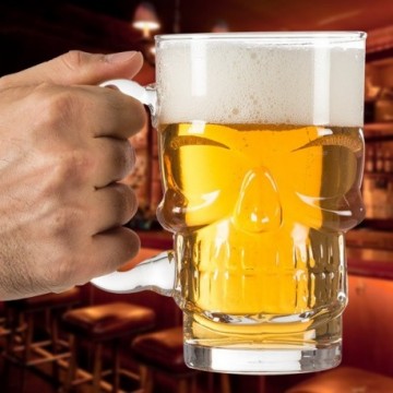 Chope à bière Tête de mort