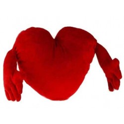 Coeur en Peluche avec Bras (30 cm)